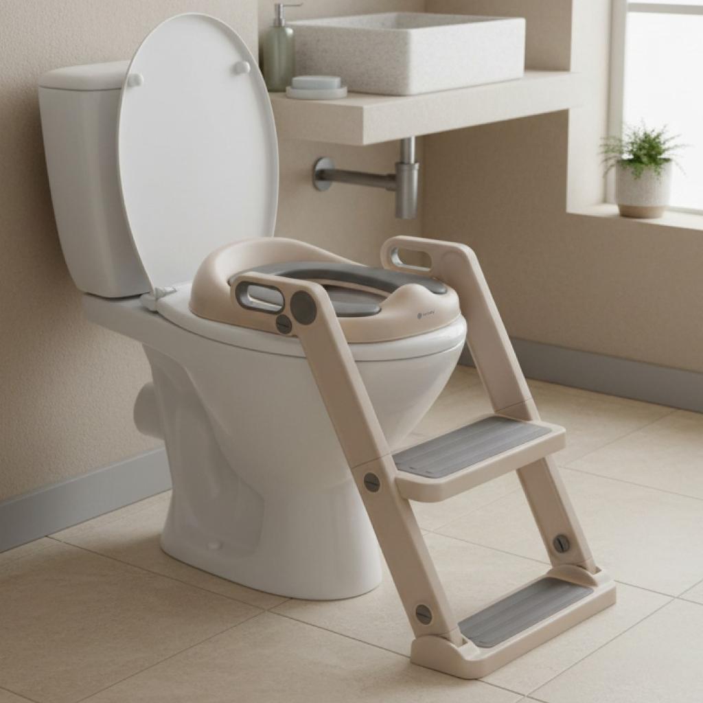 Toilet Seat Cover Toilet Seat for WC Child Toilet Step Ladder Soft Seat Footrest White Grey Sun Baby