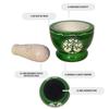 Divit Shilp Mortar and Pestle, Natural Stone Grinder for Spices, Pastes, Herbs, Seasoning etc. (Green Tree of Life)