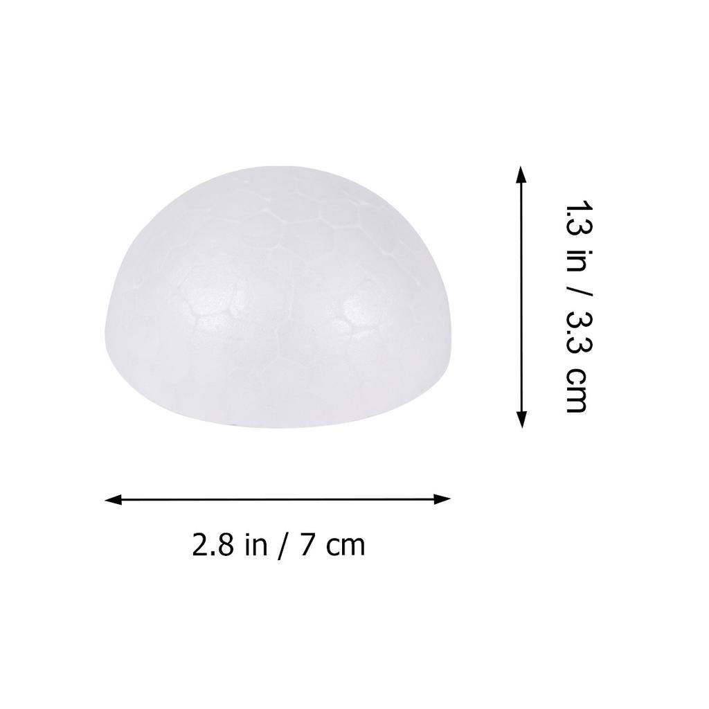 200Pcs Foam Semicircle Balls White DIY Craft Material Christmas Decoration Floral Foam Children Painting Flower Arrangement