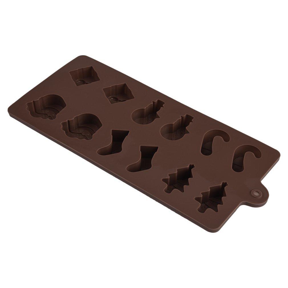2 PCS Ungfu Mall 12 Grid 6 Patterns Christmas Chocolate Cake Jelly Ice Silicone Fondant DIY Mould Baking 2 PCS Ungfu Mall 12 Grid 6 Patterns Christmas Chocolate Cake Jelly Ice Silicone Fondant DIY Mould Baking