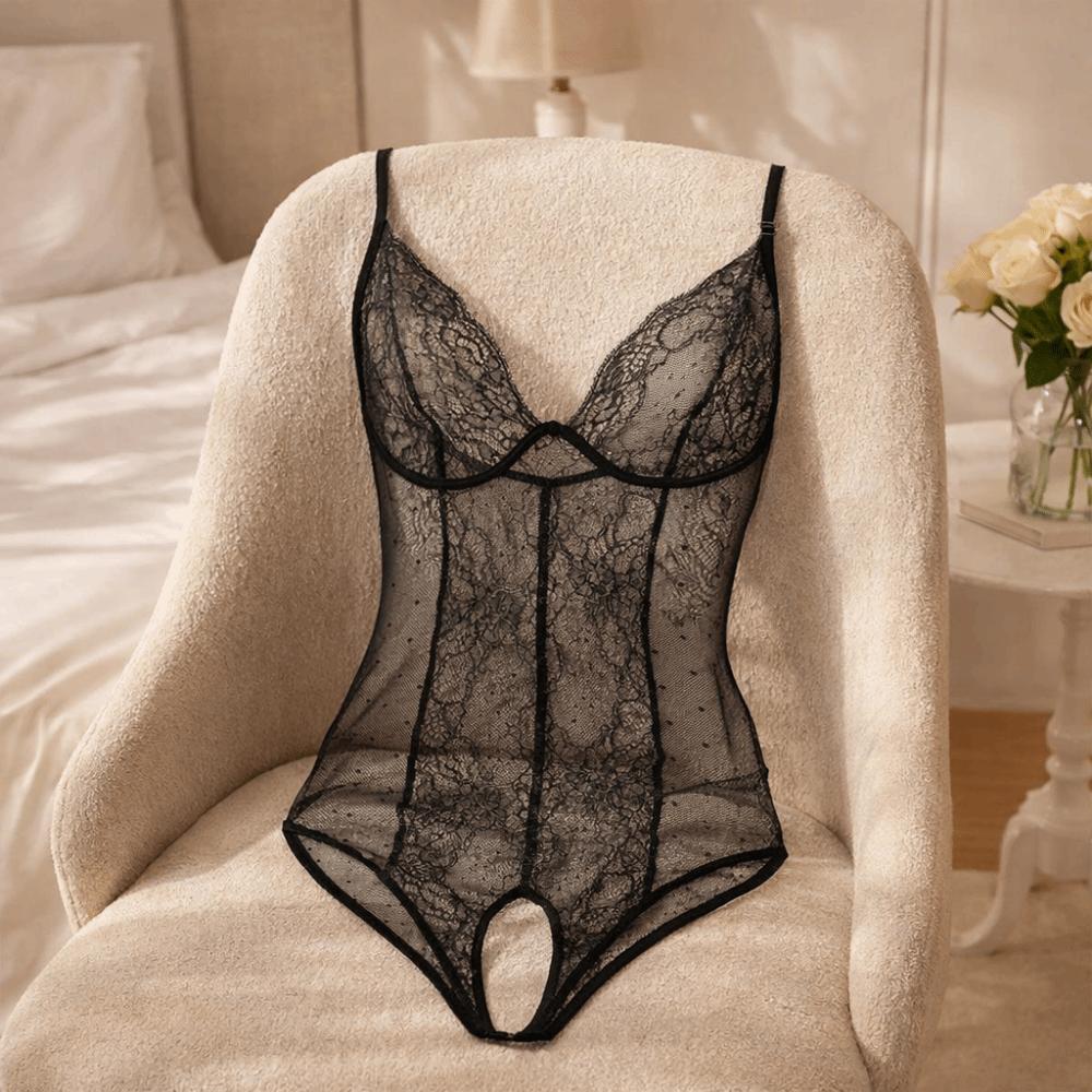 Lace Design Women  Lace Bodysuit Thin Strap Lace Lingerie Sweet Sleepwear  Elegant Occasions