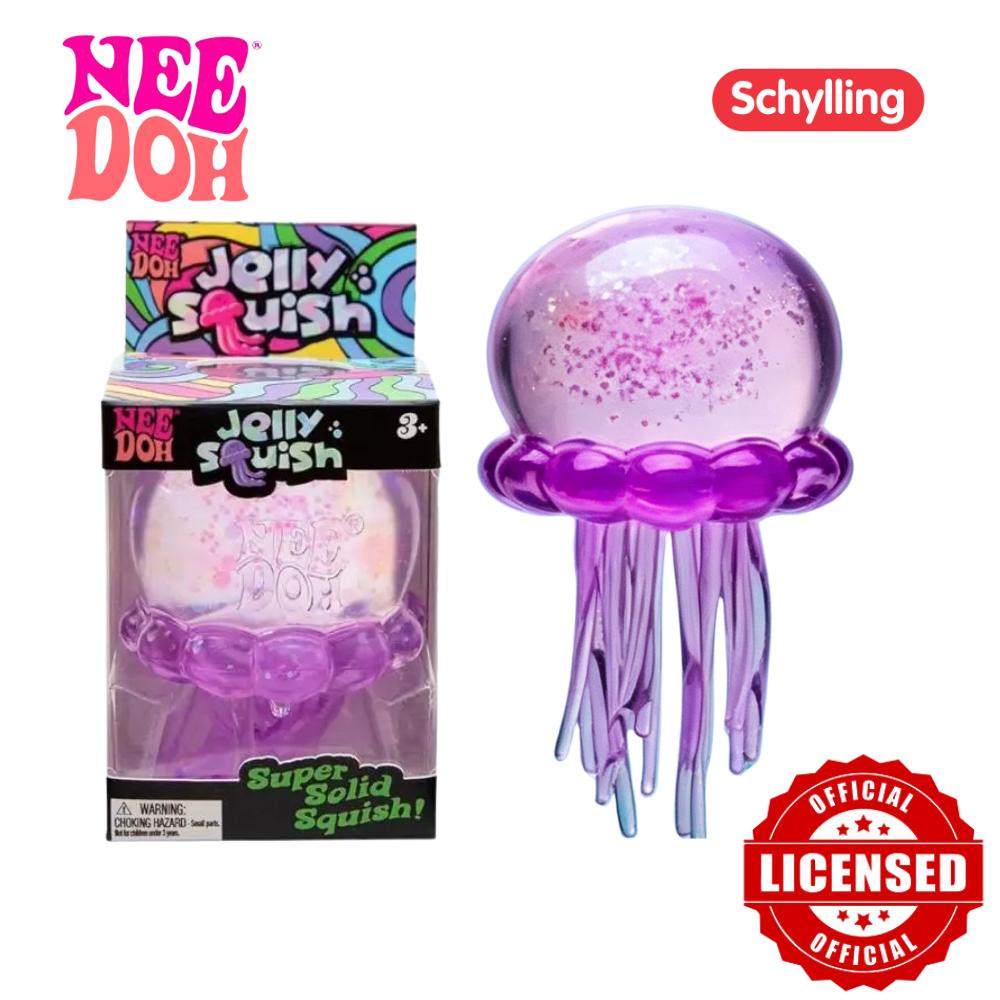 Needoh Fuzz Ball Jellyfish Squishy Random Color Soft Stress Relief Toy Cute Relaxing Squeeze Sensory Toy Squishies