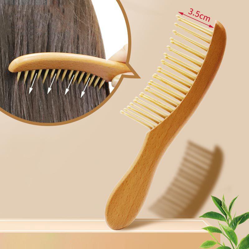 Anti Static Wide Tooth Hair Comb Wood Comb For Hair Styling Detangling Hair Brush Women Head Scalp Meridian Massage Brush