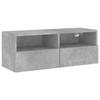 VidaXL Wall-mounted TV Cabinet Concrete Grey 80x30x30 Cm Engineered Wood 836874