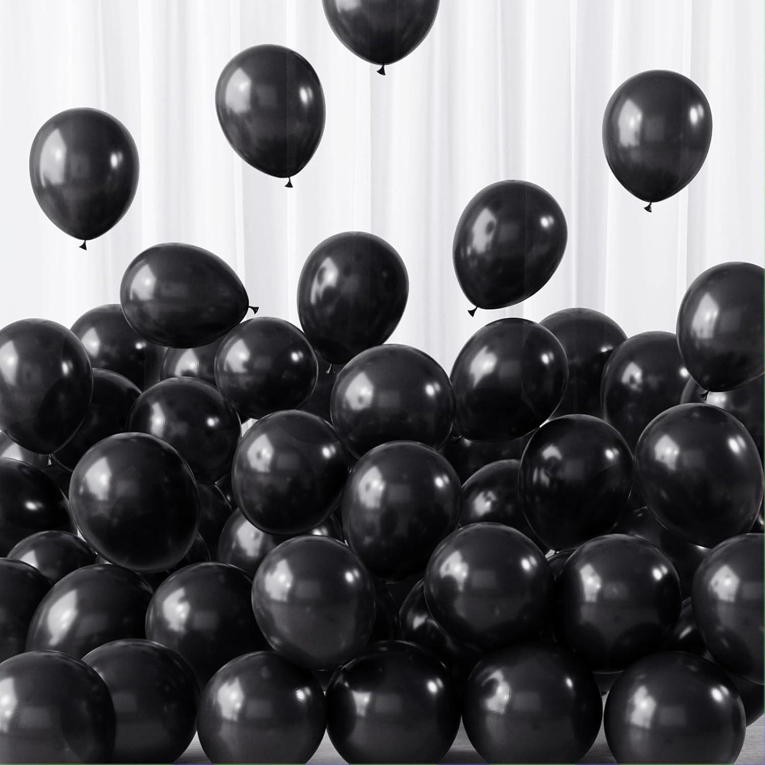 

5inch 120pcs multi-color balloon set, suitable for weddings, birthdays, themed parties, pre wedding parties, family gatherings 5inch чорний