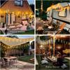 Solar Powered Water Drop String Lights 20 30 50 LED Outdoor Waterproof Decorative Lights for Garden Wedding Party Birthday Camping