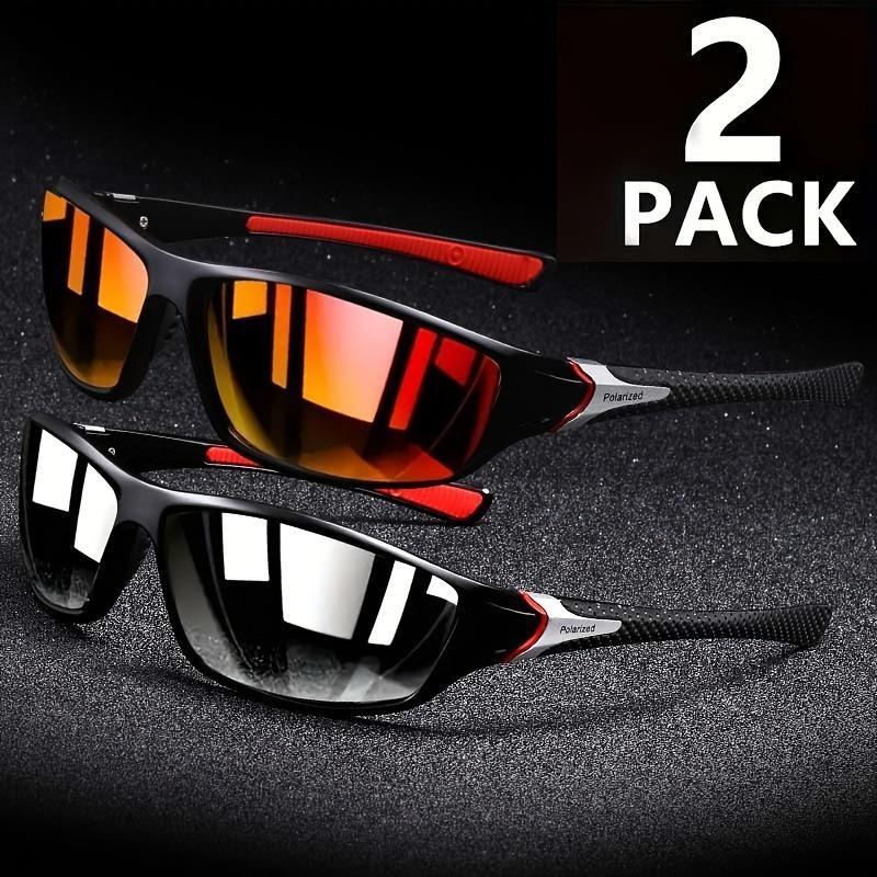 2pcs Men s Classic Oval Glasses Outdoor Fashion Sunglasses Leisure Outdoor Sports Cycling Glasses