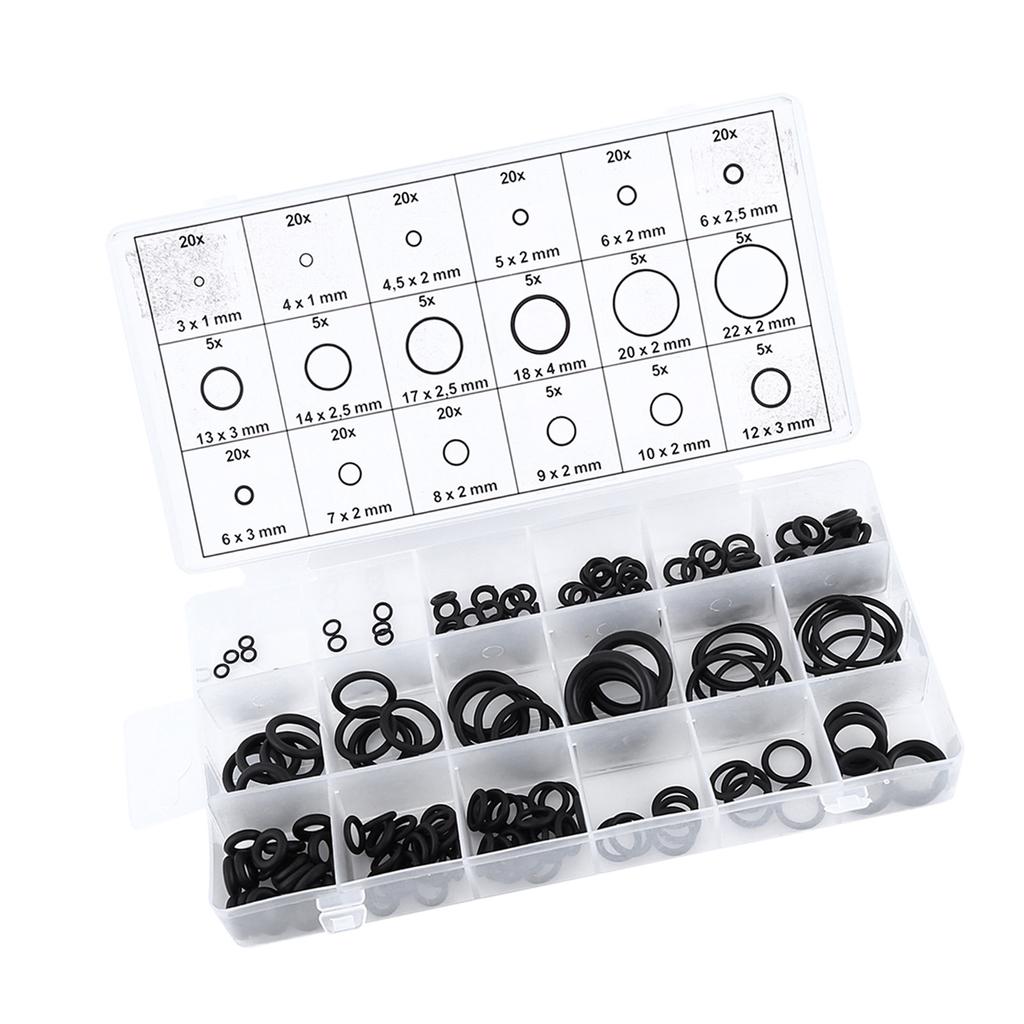 225pcs Assorted Rubber O Ring Washer Seals Gasket Assortment Set for Car