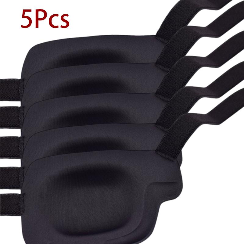 1/2/3/4/5PCS Black Single Eye Patch Adjustable 3D Foam Groove Eyeshades For Lazy Eyes Medical Use Concave Eye Patch