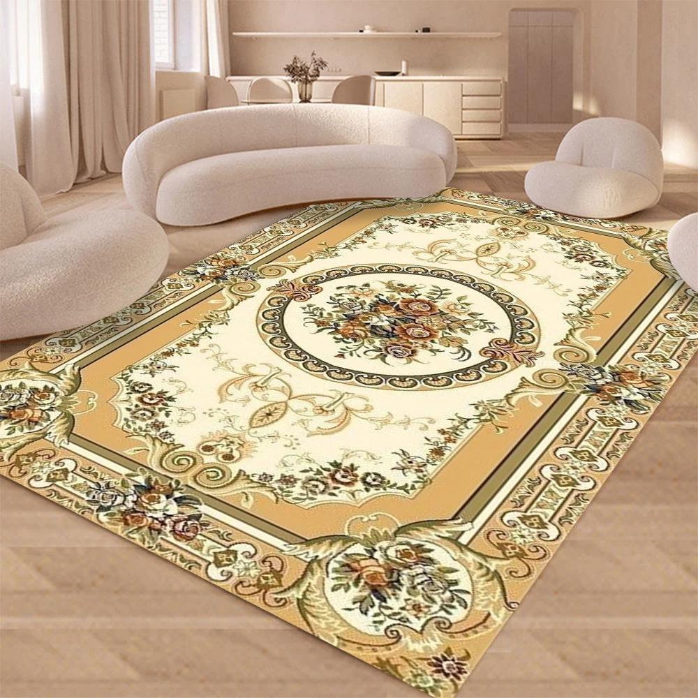 

Classic Persian Luxury Area Rug – Rich Red Non-Slip Carpet for Living Room Bedroom, Elegant Coffee Table Floor Mat 60*90cm