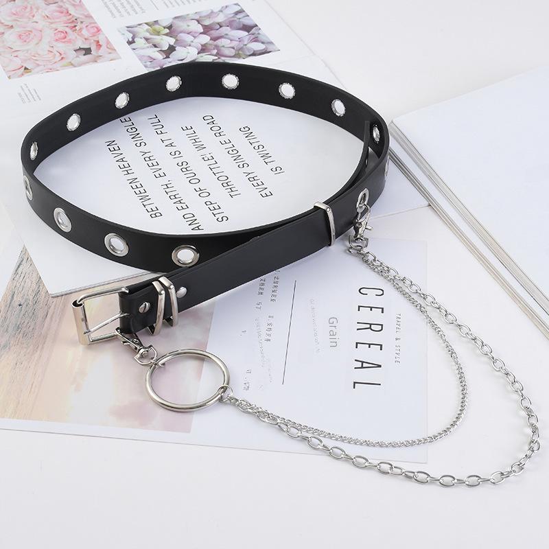 Ceinture rétro punk hip-hop pour femme – Accessoire étudiant de style européen et américain