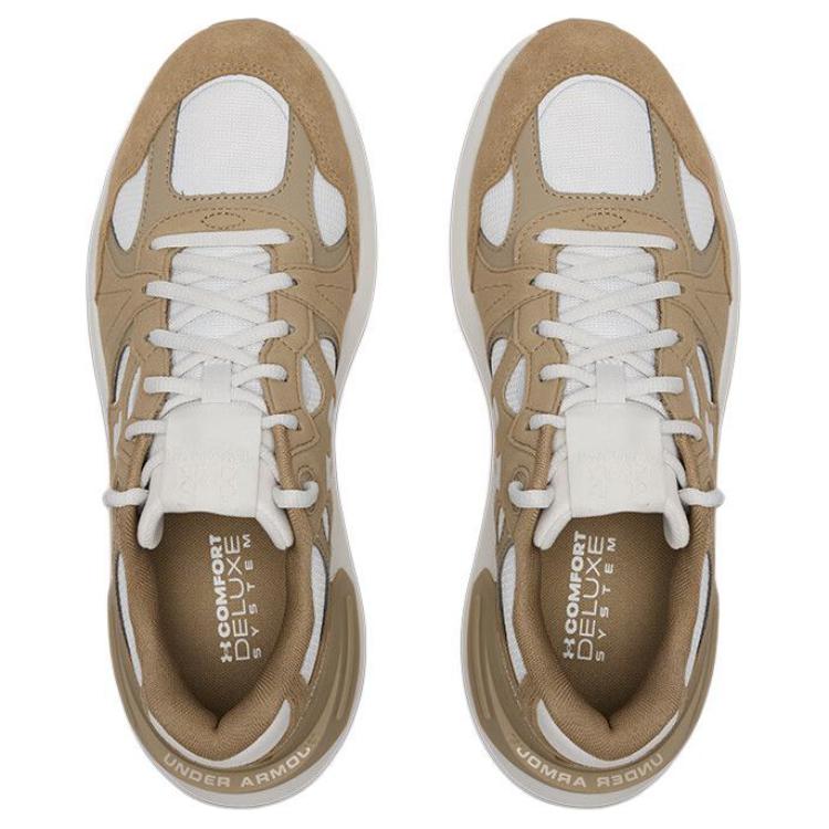 Under Armour Phantom Lux Comfortable Versatile Low-Top Lifestyle Casual Shoes Unisex sneaker Brown White 3028615-263