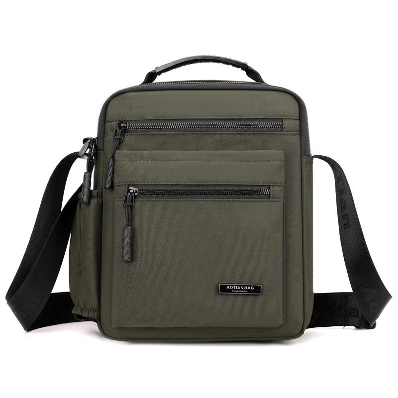 

Мужская сумка с несколькими отделениями, сумка через плечо, ручная сумка темные хаки