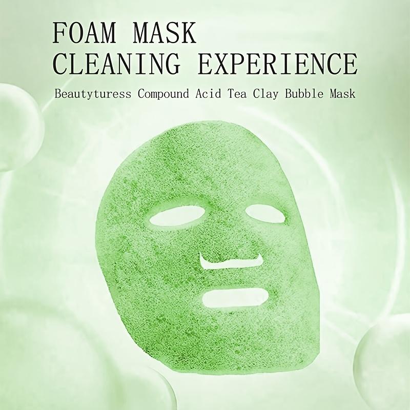Tea Mud Bubble Mask Tiefenreinigende Gesichtsmaske zur Porenverkleinerung mit komplexen Säuren zur Entfernung von Mitessern und Verengung der Poren