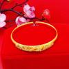 Fashionable Sand Gold Simulated Bracelet For Women Vintage Elegant Gold Plated Wedding Decoration Peacock Bracelet Long