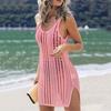 Women Swimsuits Cover Ups Crochet Bathing Suit Tassel Bikini Coverup Beach Dress