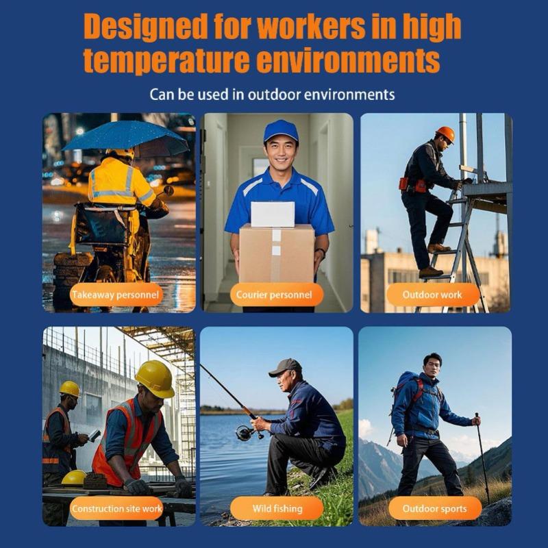 10000mAh Portable Waist Fan Outdoor Hanging Neck Fan Strong Wind with Power Bank LED Lighting for Sports Cook Outdoor Working