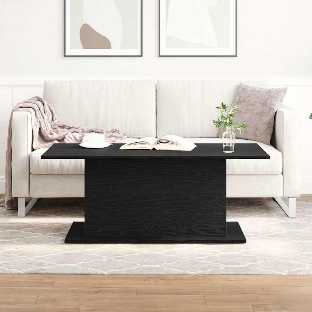 Coffee Table Black Oak Look 102 X 55.5 X 40 Cm