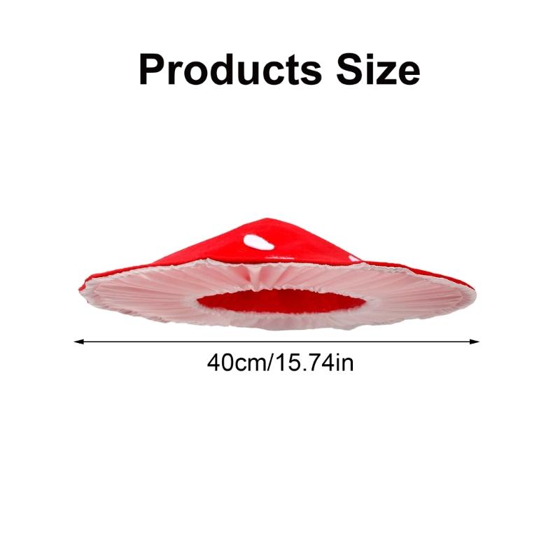 Halloween Mushroom Hat Headgear Adorkable Funny Head Cover for Masquerade Halloween Adorkable Cartoon Hat Headgear