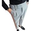 Men's Korean Style High-Waisted Straight Casual Trousers - Fashionable and Trendy Naples Design.