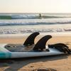 3 Pieces Surfboard Fin Set Lightweight Thruster Fin Set Surfboard Tail Fins Paddleboard Fins For Surfing Paddleboarding