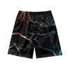 European And American Dark Natural Lightning Element Men'S Casual Shorts Beach Pants