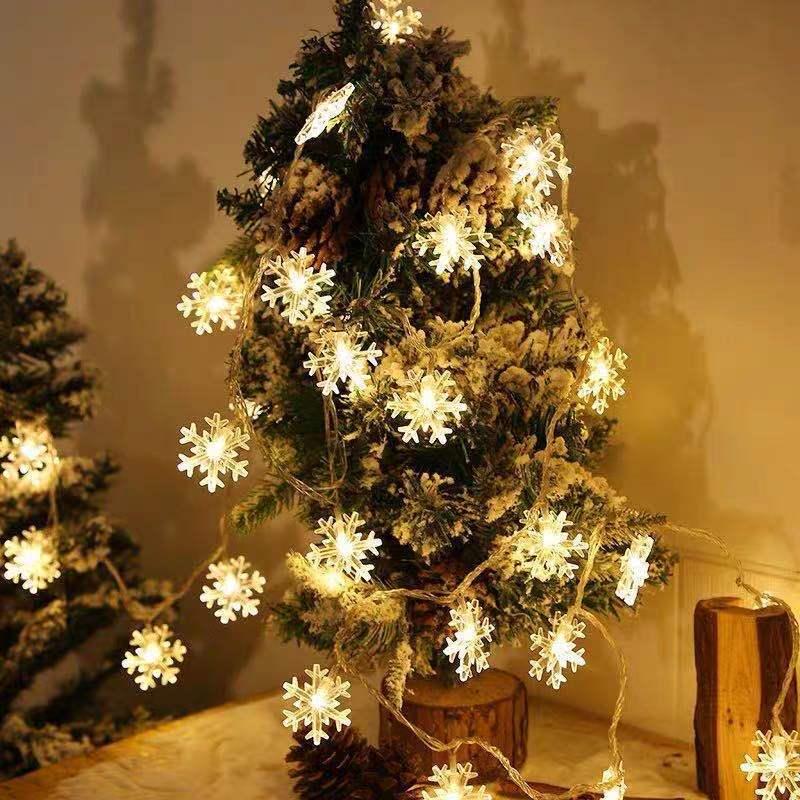 LED Snowflake Solar Christmas String Lights