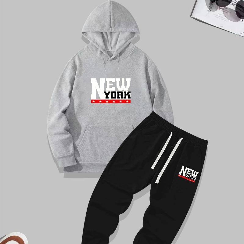 Pánská podzimní zimní sada svetrů s kapucí