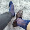 Atmungsaktive Dünne Herren-Nylon-Netzstrümpfe mit Streifenmuster für das mittlere Wadenbein Business Formelle Socken Strumpfwaren Geschenk