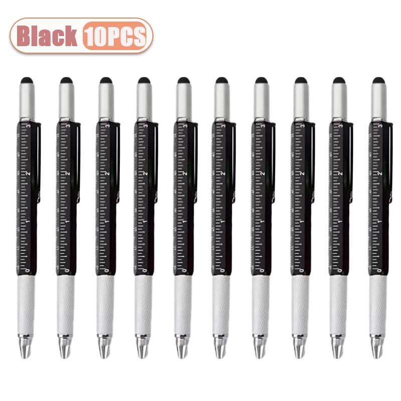 6 in 1 Multi Level Pen Stylus Multi Tool Pen with Touch Screen Caliper Level and Screwdriver Office Tool Creative Stationery