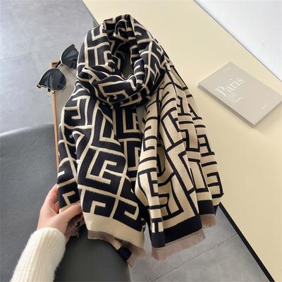 Winter Sjaals Sjaals Wikkel Ontwerp Kasjmier Sjaal Dames Warm Mode Pashmina Vrouwelijke Poncho Zakdoek Sjaal Bandana