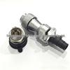 WF16 Waterproof Aviation Plug, 10-Pin, Gold-Plated Straight Crimp Socket with Round Flange.