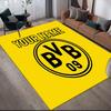 Custom Name,Borussia Dortmund Home Sofa Decoration for Living Room & Bedroom, Non‑Slip Play Flannel Floor Mat for Game Room