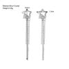 New Simple Stars Tassel Earrings for Women Korean Charm Delicate Shiny Rhinestone Drop Earring Fashion Wedding Gift Jewelry