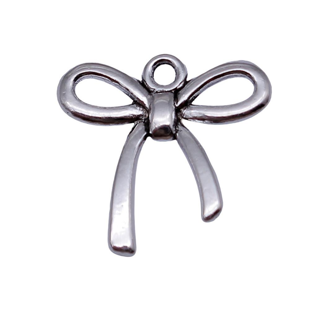 Pendants Bow With Crown Charms For Princess Themed Jewelry Making Alloy