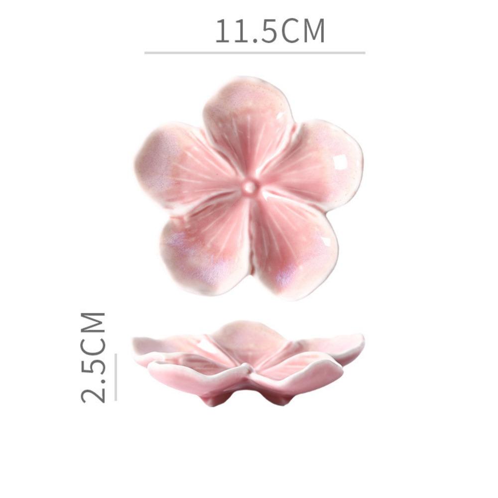 Retro Multi-color Ceramic Craft Dish Creative Decorative Flower Shaped Small Dish Dipping Sauce Dish Gifts