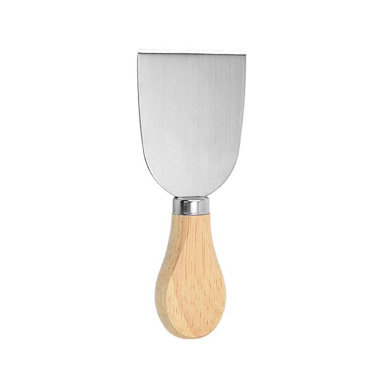 Edelstahl Käse- und Kuchenmesser-Set mit Holzgriff – Inklusive Gabel und Butterspachtel