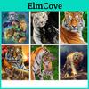 Anime Cartoon Painting Tiger Diamond 5d Full Round 35x35cm Diamond Mosaic