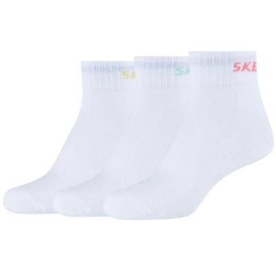 3PPK Wm Mesh Ventilation Quarter Socks, for Girl White Socks