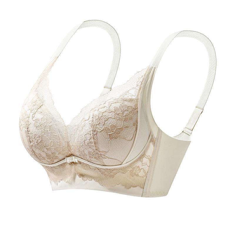 

Lace sexy non-empty cup anti-sagging breast no steel ring adjustment bra cover 34 (recommended weight 47.5-57.5kg )