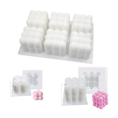  Seifenblasenkerzen Silikonform 3D Aromatherapie Gipskerze Handgemachte Backschokolade Dessert Kuchenform Werkzeuge