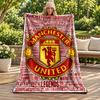 FC Manchester Blanket Flannel Blanket Soft Cozy Plush Throw for Sofa Bed Lightweight Home Decoration Gifts for Christmas Various Holidays