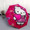 1PC Hello Kitty Automatic Open/Close Umbrella, 8-Rib Sturdy Frame, Lightweight Portable Umbrella, Commute, Business - Ideal Gift for Friend, Vibrant P