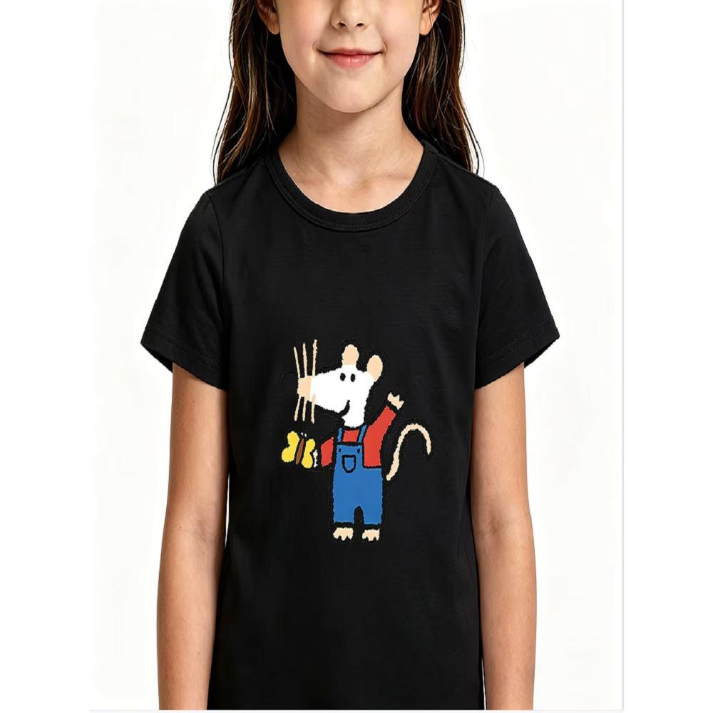 Maisy Mouse Funny Kids  Cartoon Print T-shirt 2-12 Years Boys and Girls Cute Soft Short Sleeve Casual Tops Summer Toddler