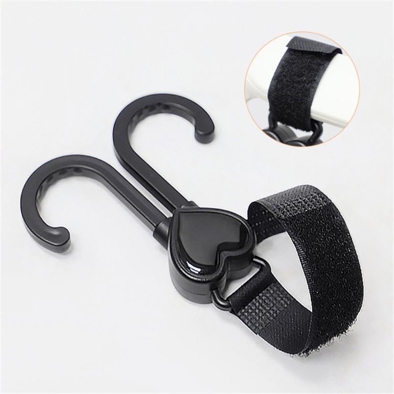Stroller Hooks Pushchair Organizer Hook Upgrade Double Head Pram Hook for Hanging Bags Universal Hook Pram Accessories