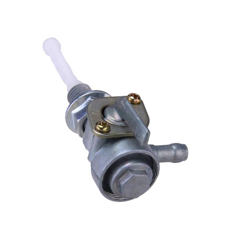 CITALL 1 Pair Left Right Gas Tank Fuel Switch Shut Off Valve Pump Tap Petcock Silver