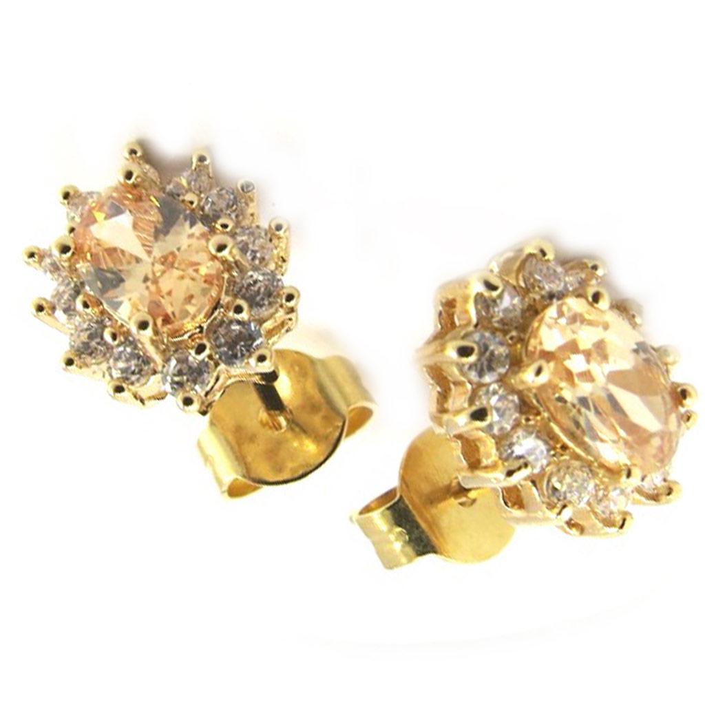 Les Trésors De Lily [M6738] - White Amber 'Victorina' Earrings