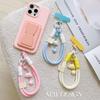 Korea Cute 3D Cloud Pendant Simple Hand Strap Adjustable Short Mobile Phone Lanyard Clip-On Phone Case Universal Anti-Lost Strap