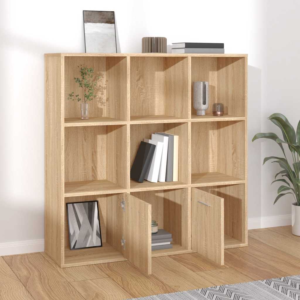 vidaXL Bücherregal Sonoma-Eiche 98x30x98 cm Holzwerkstoff