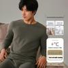 Set di Biancheria Intima Calda Foderata in Pile per Coppia: Calzamaglia Extra Spessa e Maglie a Manica Lunga in Cotone e Lana per Autunno e Inverno.